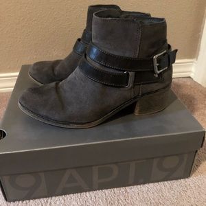 Gray booties